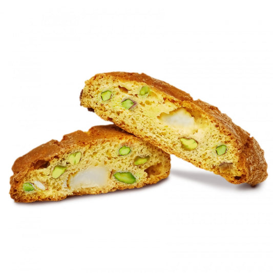 Cantucci Pistacchio e Cioccolato Bianco Gr.200